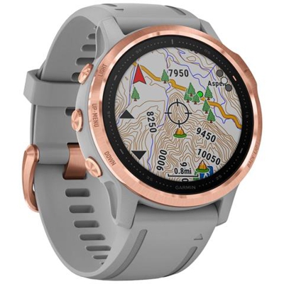 Sportwatch Fenix 6S Sapphire Impermeabile 10ATM Display 1.2'' 32GB Wi-Fi / Bluetooth e GPS per Fitness con Contapassi e Cardiofrequenzimetro 42mm Grigio