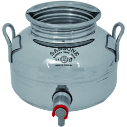 FUSTO CONTENITORE OLIO GIOIELLO 2 LT ACCIAIO INOX BIDONE + SUPPORTO 2 LITRI - Sansone en oferta