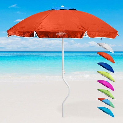Ombrellone mare 200 Cm Protezione uv spiaggia pesca Ermes | Arancione - Girafacile
