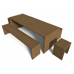 Tavolo da giardino linea DECO marrone 84x233x75 cm precio