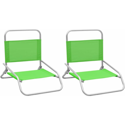 Sedie da Spiaggia Pieghevoli 2 pz Verdi in Tessuto - Verde - Vidaxl características