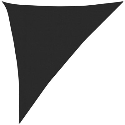 Vela Parasole 160 g/m² Nera 3x4x5 m in HDPE - Nero - Vidaxl