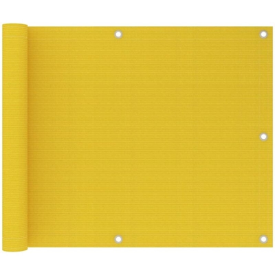 Paravento da Balcone Giallo 75x600 cm in HDPE - Giallo - Vidaxl