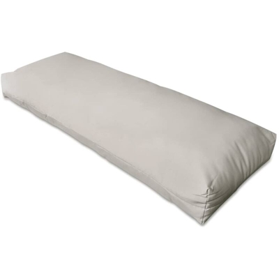 vidaXL Cuscino Imbottito per Sedia 120 x 40 x 10 cm Bianco Sabbia - Bianco
