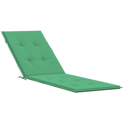 vidaXL Cuscino per Sdraio Verde (75+105)x50x4 cm - Verde