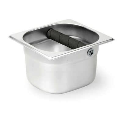Coffee Knock Box, Espresso Knock Box, Secchio per polvere di caffe in acciaio inossidabile Acciaio inossidabile 6-9 / 10 X 6-3 / 10 X 4 pollici (L *