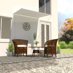 Tenda da Sole Retrattile 150x150 cm Crema - crema - Vidaxl precio