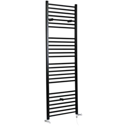 Hudson Reed Nox Scaldasalviette Misto Piatto Moderno - Termoarredo Bagno a Scaletta Nero - Design Elettrico & Idraulico - 763W - 1800 x 400mm precio