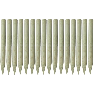 Pali Appuntiti per Recinzione 16 pz Legno Impregnato 100 cm - Verde - Youthup
