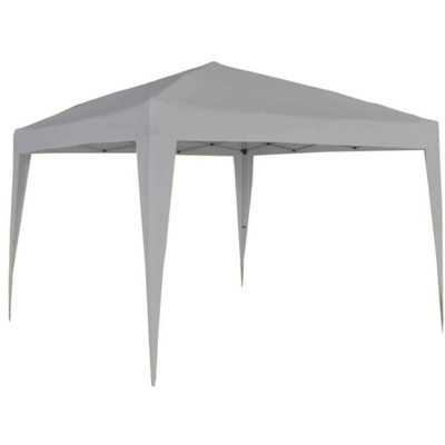 Gazebo Pieghevole 3 X 3 In Metallo Telo Beige Chiudibile Per Mercati Mercatini Feste Da Esterno Giardino
