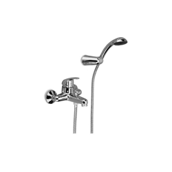 Miscelatore monocomando per vasca esterno con doccia a parete flessibile serie new millenium gs precio