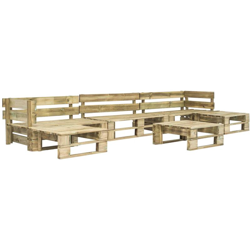 Set Divani da Giardino con Pallet 6 pz in Legno en oferta