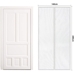Tenda Zanzariera Magnetica Bianca Per Porta Finestra Con Adesivo In Velcro Misura 140X240cm precio