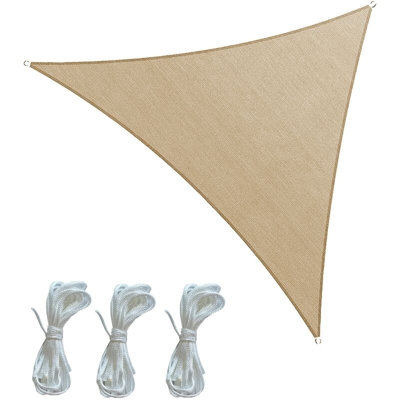Rebecca Mobili Tenda A Vela Beige Triangolare Polietilene Anti Uv 3,6x3,6x3,6