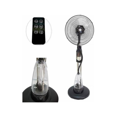 Tradeshop - VENTILATORE NEBULIZZATORE AD ACQUA OSCILLANTE PIANTANA ELEGANCE LCD LED 70W