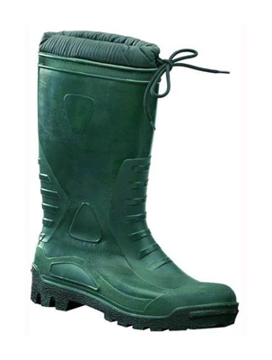 Stivali Ginocchio Pvc Husky Invernale Verde/Nero N. 43 Fodera In Lana