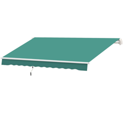 Outsunny Tenda da Sole a Manovella Copertura Impermeabile 400x250cm Verde en oferta