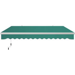 Outsunny Tenda da Sole a Manovella Copertura Impermeabile 400x250cm Verde en oferta