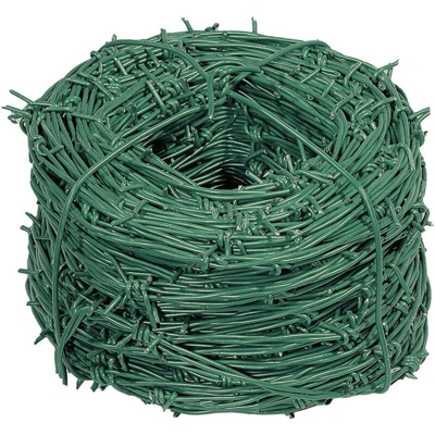 Mt100 filo spinato plastificato 1,6/2,2 mm verde per recinzioni di sicurezza