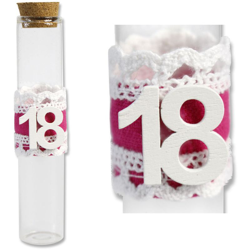 12 Porta Confetti Vetro Bomboniera 18 Anni Diciottesimo Compleanno Rosa Femmina en oferta