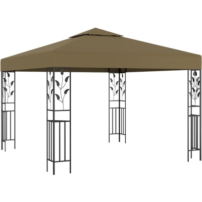 Gazebo 3x3 m Grigio Talpa 180 g/m2 - Grigio talpa - Youthup