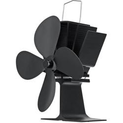 Augienb - Ventilatore stufa a legna 4 pale + termometro magnetico nero en oferta