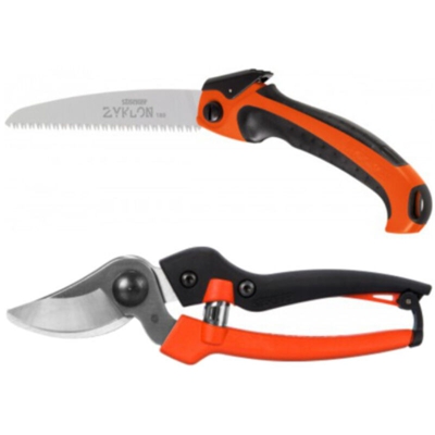 Kit Seghetto Professionale pieghevole Zyklon 180 e Forbice giardino 19,5 - Stocker