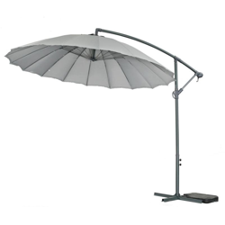 Ombrellone da giardino decentrato Alu Lili 3 - stile giapponese - Ø3m - Grigio en oferta