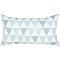 Beliani - Cuscino da esterno a triangoli blu/bianco 40x70cm en oferta