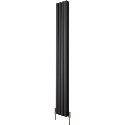 Hudson Reed Revive Air Radiatore Termoarredo Verticale di Design - Termosifone In Alluminio Con Finitura Antracite - 1002W - 1800 x 230mm