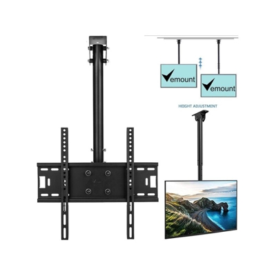Staffa Porta Tv Monitor Da 37' A 55' Supporto Parete Soffitto 360° Fino 50Kg