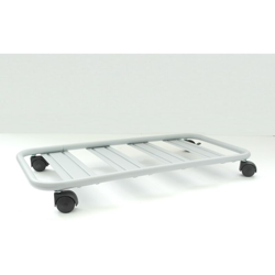 Carrello sottovaso rettangolare 'profilo tubolare' con ruote cm. 80 ALLUMINIO en oferta