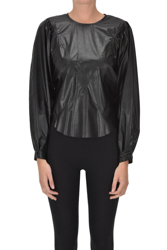 Eco-leather blouse en oferta