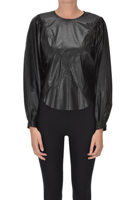 Eco-leather blouse