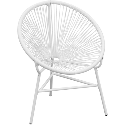 Asupermall - Sedia da Giardino Acapulco in Polyrattan Bianco