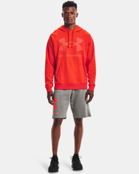Felpa con cappuccio UA Rival Fleece Big Logo da uomo características
