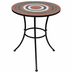 Nova - Bistrot table by 60 cm theme and colors modelli : terracotta and white rotondo características