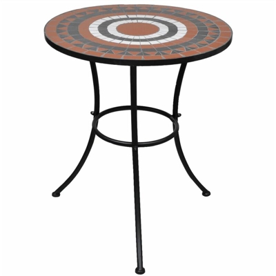 Nova - Bistrot table by 60 cm theme and colors modelli : terracotta and white rotondo