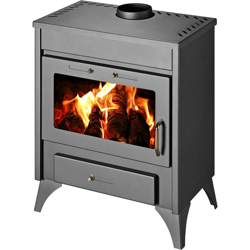 Stufa a Legna 13 Kw 290m3 Acciaio Caminetto Camino Vetro Carbone Interno Ghisa precio