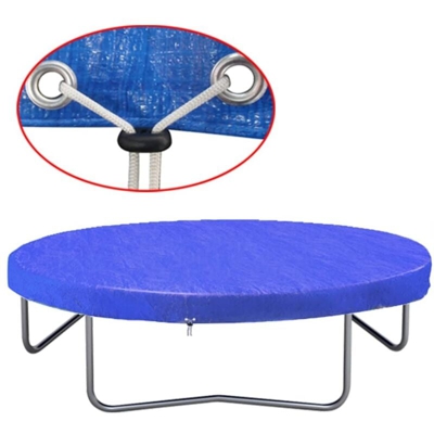 vidaXL Telo Copertura per Trampolino Elastico in PE 360-367 cm 90 g/m² - Blu