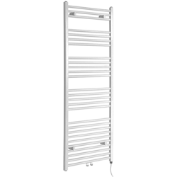 Hudson Reed Neva Scaldasalviette Elettrico Moderno di Design - Termoarredo Bagno a Scaletta - Acciaio Bianco - 1000W - 1600 x 600mm en oferta