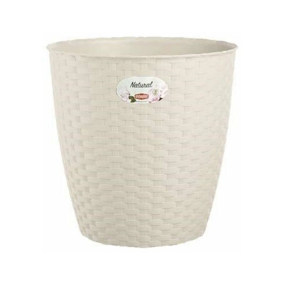 Vaso in polipropilene “Natural” tondo Ø cm. 24 Bianco