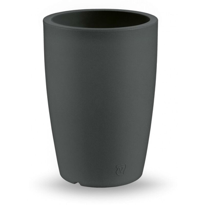 Vaso rotondo in resina 'Genesis' h. 50 cm. Antracite