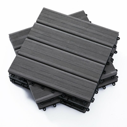 Set Piastrelle per Esterno Incastrabili per Pavimentazione Grigio 11 Pezzi 30x30x2.2cm características