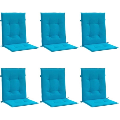 vidaXL Cuscini per Sedie da Giardino 6 pz Blu 100x50x4 cm - Blu