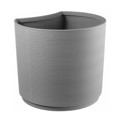 Set 3 vasi rotondi tondo vaso resina colorati da esterno e giardino per piante e fiori (grigio) en oferta