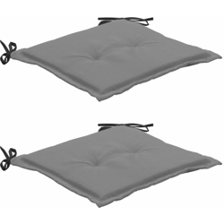 vidaXL Cuscini per Sedie da Giardino 2 pz Nero e Grigio 50x50x3 cm - Multicolore características