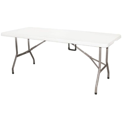 Tavolo Pieghevole Valigia Bianco Rettangolare 181X74X74