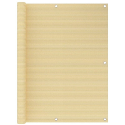 Paravento da Balcone Beige 120x600 cm in HDPE - Beige - Vidaxl