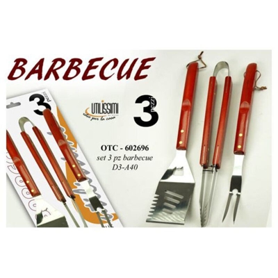 SET 3 PEZZI BARBECUE 602696 - Gicos